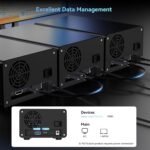 Hard Drive Enclosure, 10Gbps Aluminum Dual Bay Enclosure with Fan for 2.5/3.5 SATA HDD/SSD with USB A/C 3.2, Supports Hot Swappable, Daisy Chain Expansion, Tool-Free, Das(NO Raid/NAS) - Imagen 5