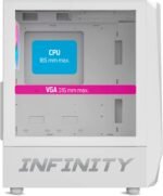 Spirit Of Gamer - Infinity Artic | White RGB Mid ATX Gaming PC Case | Empty Gaming PC Tower with Tempered Glass Sidewall | ATX, mATX, ITX Compatible | 2 PC Fans - Imagen 6