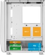 Spirit Of Gamer - Infinity Artic | White RGB Mid ATX Gaming PC Case | Empty Gaming PC Tower with Tempered Glass Sidewall | ATX, mATX, ITX Compatible | 2 PC Fans - Imagen 8