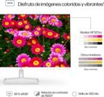 HP 527sa- 27" FHD Monitor with Integrated Speakers (1920x1080, IPS, 100 Hz, 5ms, 99% sRGB, 300 Nits, Contrast 1500:1) White with Silver Stand - Image 4