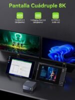 GMKtec Mini PC, AMD Ryzen 7 Pro 6850U (8C/16T, up to 4.7GHz), M7 Ultra 32GB DDR5 RAM 512GB M.2 SSD, Mini Gaming PC with AMD Radeon 680M, OCuLink Port, Dual LAN 2.5G, USB4, HDMI 2.1, USB-C - Imagen 7