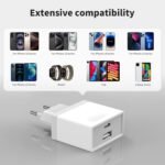 2Pcs USB C Charger, Plug 20W Compatible for iPhone 16 15 14 13 12 11 Pro MAX SE XS XR 8 7 Plus Mini SE, Galaxy, Pixel. Fast Charging Type C Charger Mobile Adapter Multi Head Current Wufuera - Imagen 6