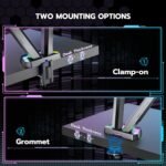 ARES WING RGB Dual Monitor Arm for 17-38 inch Ultra Wide Monitors, Supports 36.2 lbs, Heavy Duty Dual Monitor Stand for Desktop, Adjustable Dual Monitor Stand with - Image 7