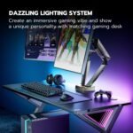 ARES WING RGB Dual Monitor Arm for 17-38 inch Ultra Wide Monitors, Supports 36.2 lbs, Heavy Duty Dual Monitor Stand for Desktop, Adjustable Dual Monitor Stand with - Image 8