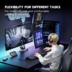 ARES WING RGB Dual Monitor Arm for 17-38 inch Ultra Wide Monitors, Supports 36.2 lbs, Heavy Duty Dual Monitor Stand for Desktop, Adjustable Dual Monitor Stand with - Image 9