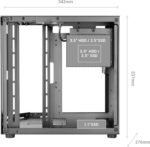 Mars Gaming MC-3TLITE, MicroATX Gaming Case, Triple Continuous Tempered Glass, 120mm Rear FRGB Fan, Dual Camera Structure, Compact PC Mini Tower with Large Internal Capacity, Black - Imagen 6