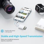 SD Card Reader for iPhone, SD/Micro SD Card Adapter, Lightning Photography Memory Card Adapter, SD Card Adapter for iPhone 14/13/12/11, Play and Plug - Image 5
