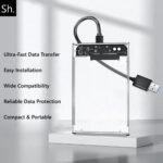 Sh. 2.5" External Hard Drive Enclosure USB 3.0 to SATA SSD HDD Caddy with UASP Support 5Gbps Portable Hard Drive Case for 2.5" SATA SSD HDD Compatible with Laptop/PC/PS4/Xbox - Imagen 5
