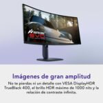 Alienware 34 Gaming Monitor - AW3425DW, WQHD (3440x1440), 21:9 1800R Curved, 240Hz, QD OLED, 0.03ms, NVIDIA G-Sync Compatible, AMD FreeSync Premium Pro, HDR True Black 400, USB-C, - Imagen 6