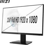 MSI Pro MP243X Professional Monitor, 23.8' FHD, 1920 x 1080, 100 Hz, IPS, Flat, Anti-Glare, 16:9, 300 nits, Black - Image 3