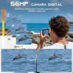 Digital Photo Camera 4K, 56MP Photo Camera with 180° Flip 3.0" Screen, JDZ 16X Digital Zoom Camera, Compact Cameras with 32GB Card for Beginners and Teens (Black) - Image 3