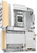 GIGABYTE X870E Aero X3D Wood Motherboard - Supports AMD Ryzen 9000 Processors, 16+2+2 Phase Digital VRM, up to 9000Hz DDR5 (O.C.), 2xPCIe 5.0 + 2xPCIe 4.0, Wi-Fi 7, 5GbE LAN, USB 4 - Image 4