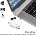 SD Memory Card Reader, 3 in 1 for iPhone/iPad, USB C and USB A Devices, Camera Card Adapter Compatible with Windows,Mac OS,Linux,Android,SD/TF - Imagen 3