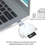SD Memory Card Reader, 3 in 1 for iPhone/iPad, USB C and USB A Devices, Camera Card Adapter Compatible with Windows,Mac OS,Linux,Android,SD/TF - Imagen 5