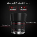 f1.8 85mm Vertical Lens - Z-Mount Manual Focus Lens for Nikon Z9 Z8 Z7 Z7II Z6 Z6II Z5 Z30 Z50 Zf Zfc Mirrorless Camera - Imagen 3