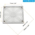 PATIKIL 80mm Fan Finger Grille 4pcs Grill Protector Guard Fan Cover for 80x80mm Exhaust Fans for Computer DIY White - Image 3