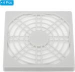 PATIKIL 80mm Fan Finger Grille 4pcs Grill Protector Guard Fan Cover for 80x80mm Exhaust Fans for Computer DIY White - Image 4