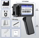 TH10 Portable Mini Handheld Printer with Quick Dry Ink Cartridge, Printing Height 2~12.7mm Inkjet Coding Machine for Text Date Batch Number Image - Imagen 6