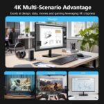 Z-Edge Gaming Monitor 27 Inches 4K, UHD (3840x2160), 120 Hz - IPS, 1 ms MPRT, 250 CD/m², HDR10, FreeSync, 2X DP + 2X HDMI, VESA Compatible, Black - Imagen 7