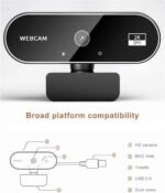 Cámara Web 4k - Cámara De Vídeo Con Enfoque Automático USB 2.0 | Monitor Inalámbrico 30FPS 2560x1440P, CámaRra Web Con Micrófono Incorporado De 120g Para Reuniones De Llamadas De Negocios, Vídeo Para - Imagen 9