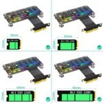 Convertidores NVME HDD de velocidad rápida a tarjeta adaptadora PCIe 4 con ventilador de refrigeración para mejorar el rendimiento de la computadora, adaptador NVMe SSDs - Image 5