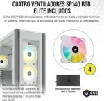 Corsair iCUE 7000X RGB ATX Full-Tower Smart PC Chassis, Three Tempered Glass Panels, Four 140mm RGB Fans Included, Spacious Interior, White - Imagen 4