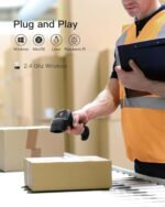 Inateck Barcode Reader 2.4GHz Wireless Laser Scanner, 35m Range, Automatic, Fast and Accurate, Duration in Use 180 Days, BCST-60-BK - Image 5