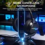 The G-Lab Korp Thallium Gaming Headset – USB 7.1 Digital Surround, Noise Cancelling Microphone, RGB LED – Compatible with PC PS4, PS5, Black - Image 4