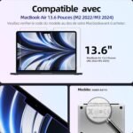 MacBook Air 13.6 inch Screen Protector Anti Light Blue Screen Protector for MacBook Air 13 inch 2022-2025 M2 M3 M4) A2681 A3113 A3240 Anti Glare Screen Protector - Imagen 4