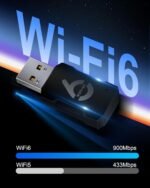 RUIZHI AX900Mbs WiFi PC Memory 6 Pack (5.8GHz/2.4GHz) Free WiFi Adapter for PC, Desktop, Laptop, Win10/11 (Bluetooth wifi6) - Imagen 3