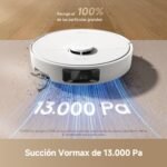 DREAME D20 Pro Plus 2-in-1 Robot Vacuum Cleaner and Scrubbing, 13,000 Pa, Double Brush for Pet Hair, Corner Cleaning, Emptying, LDS Navigation, Laser Dodging, Hard Floors/Carpets, 5200mAh - Imagen 4