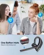 New Bee V5.2 Hands-Free Headphones Business Wireless Bluetooth Headset with Microphone with Double ENC Noise Cancelling Ergonomic Headset Ultralight Weight - Image 5
