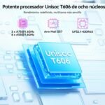 T20 Android 16 Tablet with Keyboard - 24 GB RAM+ 256 GB ROM(2 TB TF), Octa-Core, Gemini AI, Widevine L1, Tablet 10 Inches, 5000mAh, 8MP+5MP, Face ID, GPS (4 year warranty) - Imagen 6