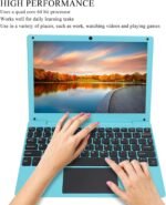 10.1 Inch Laptop Computer Quad Core Processor Small Business Android 12.0 EU Plug - Imagen 3