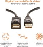 AmazonBasics USB-A 2.0 Type Extension Cable (1 m), Black - Imagen 4