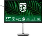 Philips 27B2G5500 Monitor 27" QHD, WLED, 100Hz, IPS, 4 ms GtG, Adaptive Sync., TUV EyeSafe, Speakers, Height Adjustable (2560x1440, 2X HDMI 2.0, 1x DP 1.4, USB-Hub) Dark Grey - Imagen 3