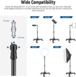 NEEWER ST72 Folding Light Tripod with Wheels, 2.4 Feet Max Height, Foldable Stand for Shots from Low Angle, Light Tripod for Softbox, Monolight and Other Photographic Equipment, 2 - Image 3