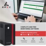 EPYC Neon - UPS for PC and Modem, Power 650 VA/360 W, Home Uninterruptible Power System, Line Interactive Technology, AVR, 2 Schuko Outputs, UPS 600 VA - Image 9