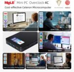 MeLE Overclock4C N100(up to 3.4GHz) Mini PC with Windows 11 Pro Alder-Lake 12e Gen 32GB RAM, 512GB Storage, Mini Desktop Computer, Triple Display, USB-C Multifunction - Image 5
