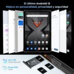 HOTWAV R7 Rugged Tablet, Battery 15600mAh 12+256GB 2TB Expandable 16MP+16MP Camera 10.1'' HD+ Tablet Rugged 4G LTE Rugged Tablet Android 13 Tablet PC Rugged 2.4+5G WiFi/OTG/GPS/Face ID - Imagen 5