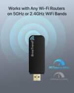 BrosTrend WiFi Adapter Linux 1200Mbps, WiFi USB Linux for Ubuntu, Kali, Mint, Debian, Kubuntu, Mate, Zorin, PureOS, Raspberry Pi, Windows etc. Dual Band 5GHz 867Mbps + 2.4GHz 300Mbps, USB3.0 - Imagen 5