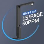 CZUR Lens 1200 Pro Portable Document Scanner with Multilingual OCR Mobile Scanner Capture Size A4, 60ppm, 12MP USB 2.0 Document Camera for Remote Learning, Black - Image 4