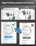 P83 Portable Thermal Printer A4, Inkless Bluetooth Printer with 1 Rolls of Thermal Paper, Compatible with iOS/Android/Windows/Mac, Ideal for Travel, Office and Study, White Grey - Imagen 5