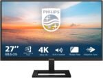 Philips 27E1N1800AE - Monitor Ultra HD de 27 pulgadas, altavoz, altura regulable, HDR10 (3840x2160, 60 Hz, HDMI 2.0, DisplayPort 1.4) negro - Imagen 3