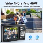 Digital Camera 4K 32GB, JDZ 48MP Digital Photo Camera Autofocus with 2.8" Screen, 16X Digital Zoom Compact Camera, Portable Vlog Compact Digital Camera for Beginners/Adults/Kids - Black - Imagen 3