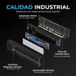SABRENT Tool-Free M.2 NVMe SSD to PCIe x16 Adapter with Aluminum Heatsink | PCIe Adapter for Gen5 PCIe 5.0 SSD, Previous Generation Compatible [EC-TFPE] - Imagen 4