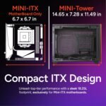 Cooler Master NR200P V2 Mini-ITX PC Case, Top-Mount 240mm|280mm AIO, 357mm Vertical GPU Mount, Only SFX PSU 130mm, Compatible RTX 5080|RX 9090 XT, Tempered Glass, USB Type-C, DIY - Imagen 3