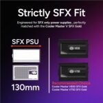 Cooler Master NR200P V2 Mini-ITX PC Case, Top-Mount 240mm|280mm AIO, 357mm Vertical GPU Mount, Only SFX PSU 130mm, Compatible RTX 5080|RX 9090 XT, Tempered Glass, USB Type-C, DIY - Imagen 4