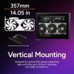 Cooler Master NR200P V2 Mini-ITX PC Case, Top-Mount 240mm|280mm AIO, 357mm Vertical GPU Mount, Only SFX PSU 130mm, Compatible RTX 5080|RX 9090 XT, Tempered Glass, USB Type-C, DIY - Imagen 5