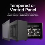 Cooler Master NR200P V2 Mini-ITX PC Case, Top-Mount 240mm|280mm AIO, 357mm Vertical GPU Mount, Only SFX PSU 130mm, Compatible RTX 5080|RX 9090 XT, Tempered Glass, USB Type-C, DIY - Imagen 7